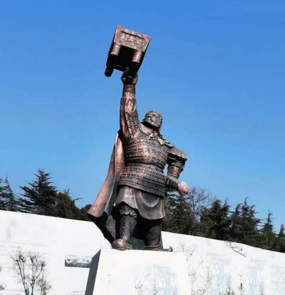 歷史上杰出的軍事家擺件景區廣場大型玻璃鋼仿銅項羽雕塑