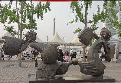 景觀公園景觀石雕景觀創意跳舞的人物景觀雕塑