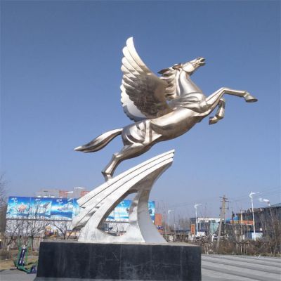 飛馬不銹鋼景觀雕塑