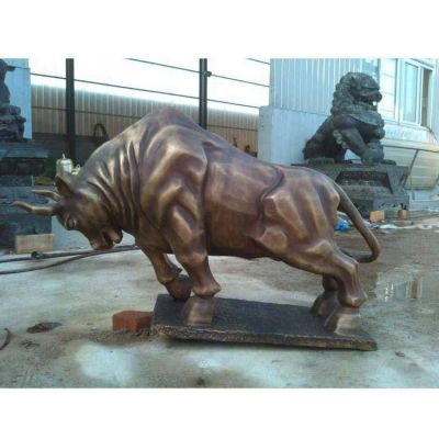 純銅鑄造開荒牛銅雕