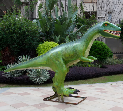 玻璃鋼仿真動物擺件公園戶外裝飾景觀恐龍雕塑