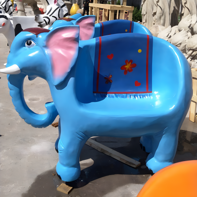 卡通休閑椅玻璃鋼創意小象動物座椅商場美陳戶外擺件