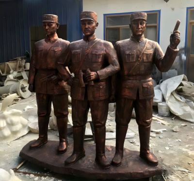 紅色文化主題人物銅雕紫銅雕塑