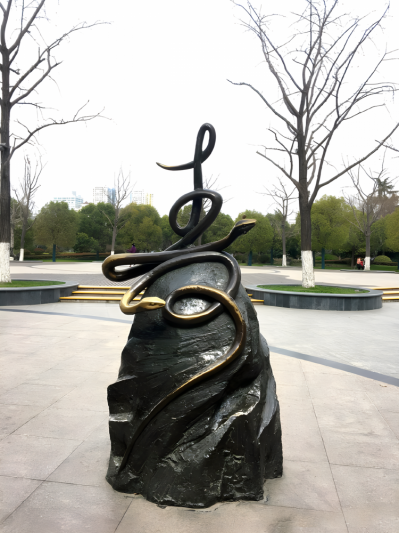 巳蛇鑄銅十二生肖動物銅雕