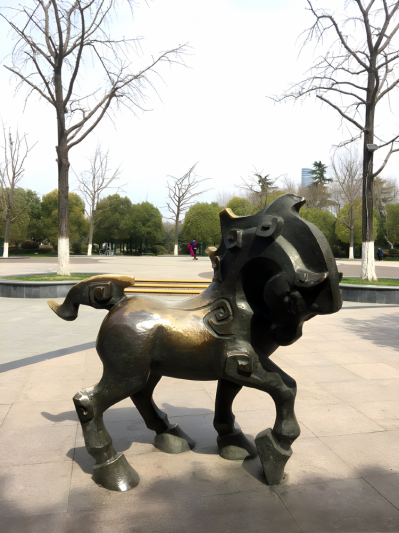 午馬鑄銅十二生肖動物銅雕