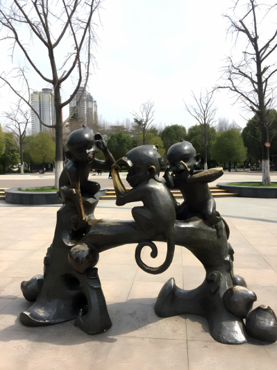 申猴鑄銅十二生肖動(dòng)物銅雕