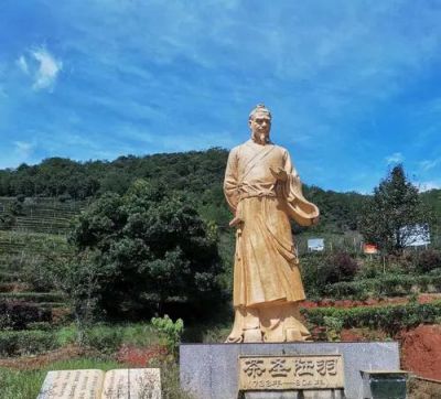 景區景點大型古代名人景觀茶圣陸羽石雕塑