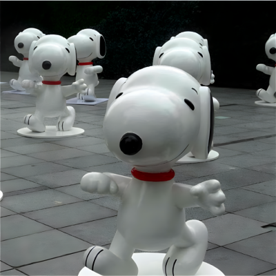 花園戶外景觀玻璃鋼卡通動物擺件Snoopy雕塑