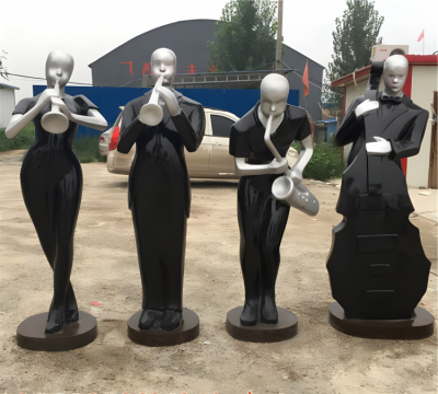 園林戶外玻璃鋼音樂(lè)人物雕塑
