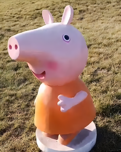 花園動物景觀裝飾擺件玻璃鋼卡通動物擺件小豬佩奇雕塑