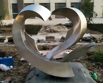 拉絲不銹鋼愛心造型飄帶
