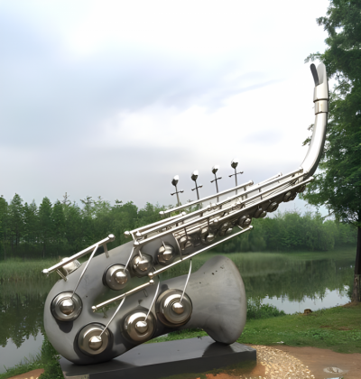 不銹鋼薩克斯景觀雕塑