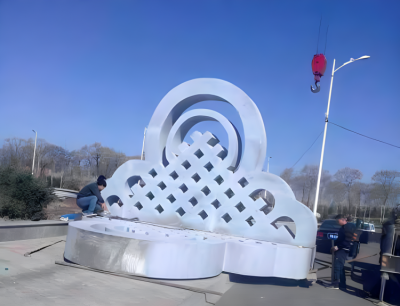 不銹鋼中國結造型雕塑