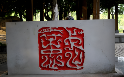 印章刻字效果石雕文字