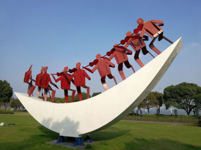 月光奏鳴曲不銹鋼景觀雕塑