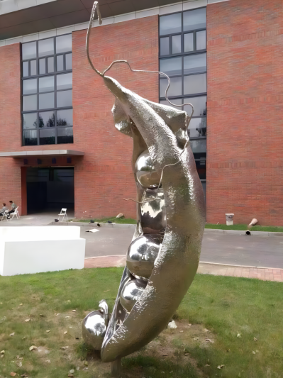 鏡面不銹鋼豌豆雕塑