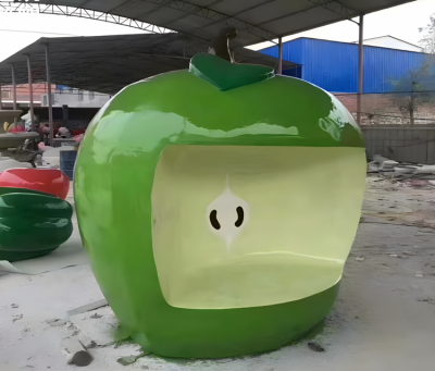 玻璃鋼蘋果雕塑造型