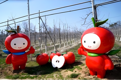 卡通蘋果雕塑