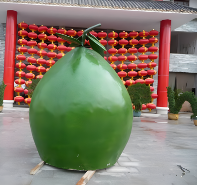 玻璃鋼仿真柚子雕塑
