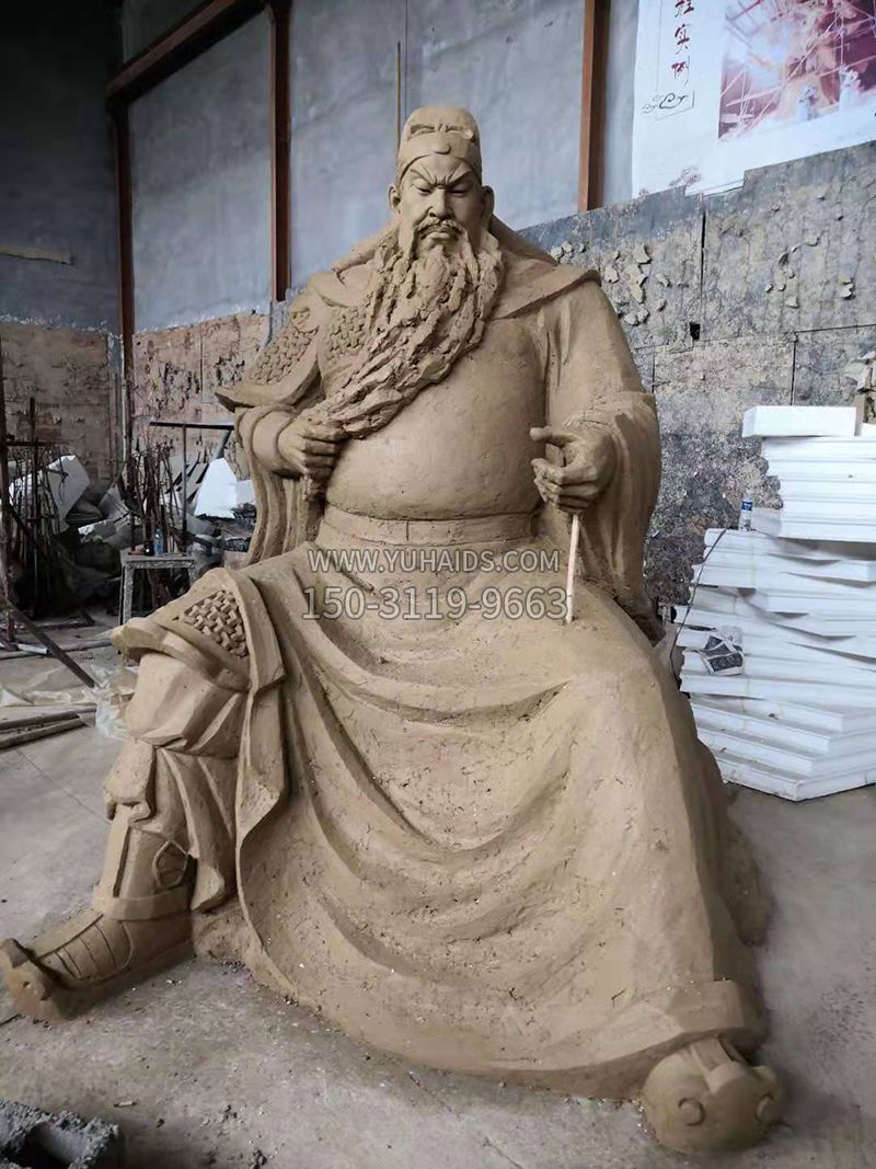 關羽夜讀春秋泥稿正式效果 關羽夜讀春秋泥稿正式效果