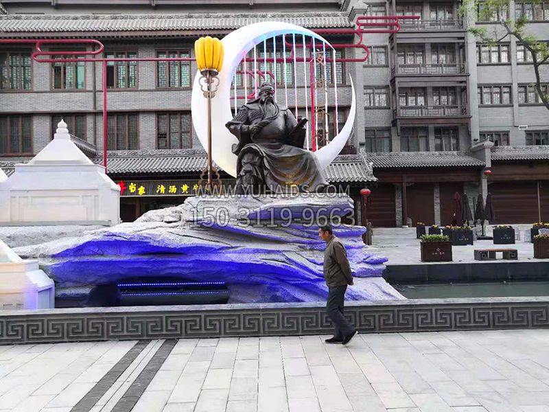 山西運城關王廟關羽夜讀春秋雕塑 山西運城關王廟關羽夜讀春秋雕塑